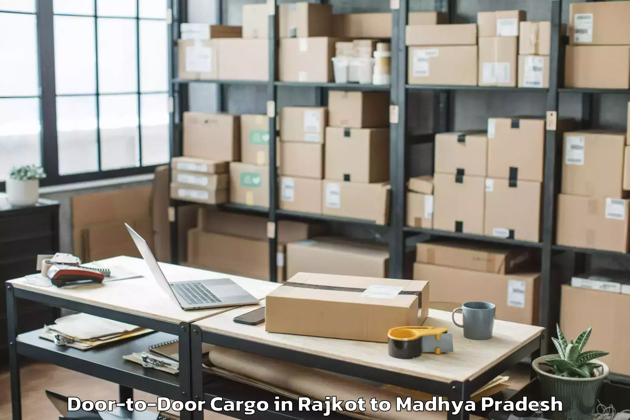 Reliable Rajkot to Malthon Door To Door Cargo